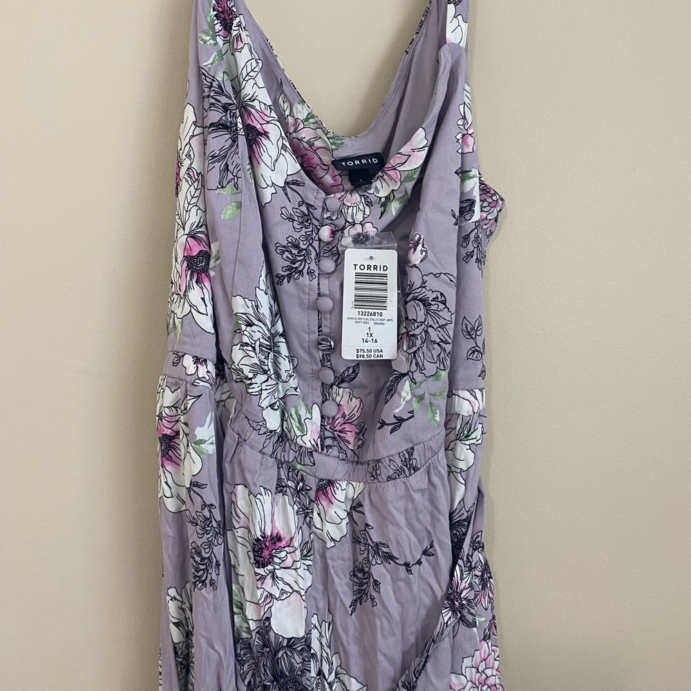 Torrid women’s challis floral jumpsuit